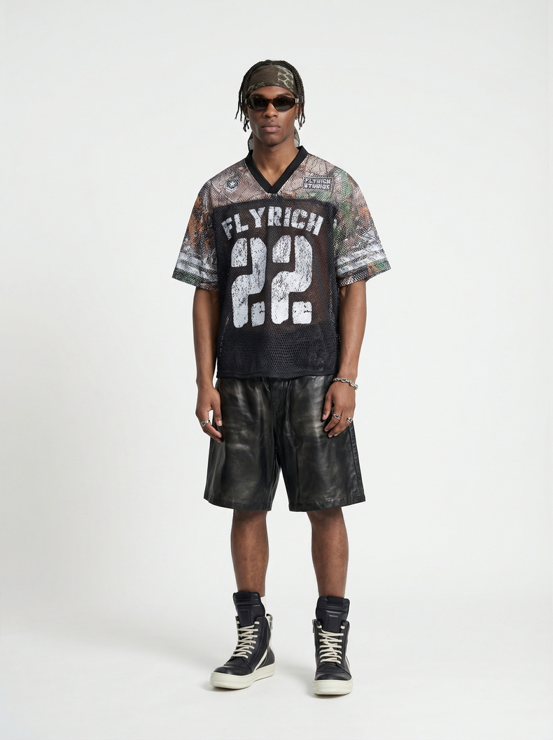 CapCabin “Fly Rich 22” Mesh Jersey T-Shirt