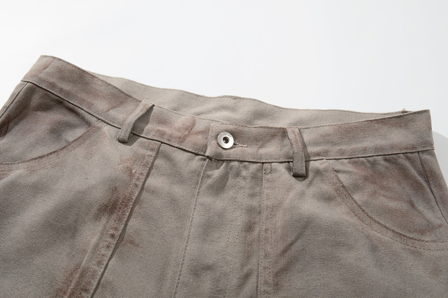 CapCabin Distressed Panel Wide-Leg Pants