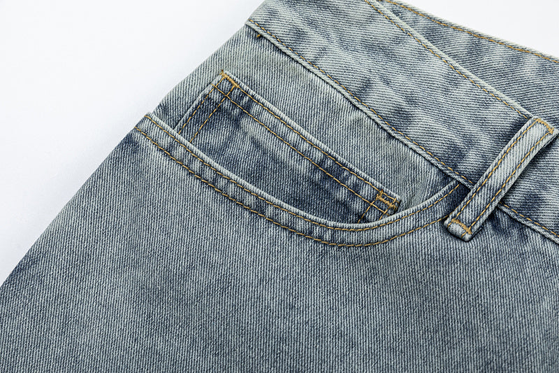 WELLDONE Washed Straight-Leg Jeans