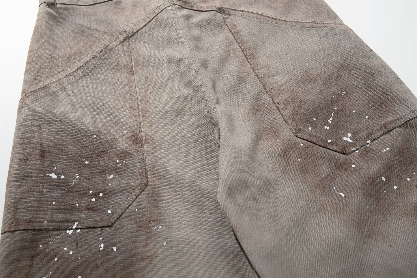 CapCabin Distressed Panel Wide-Leg Pants