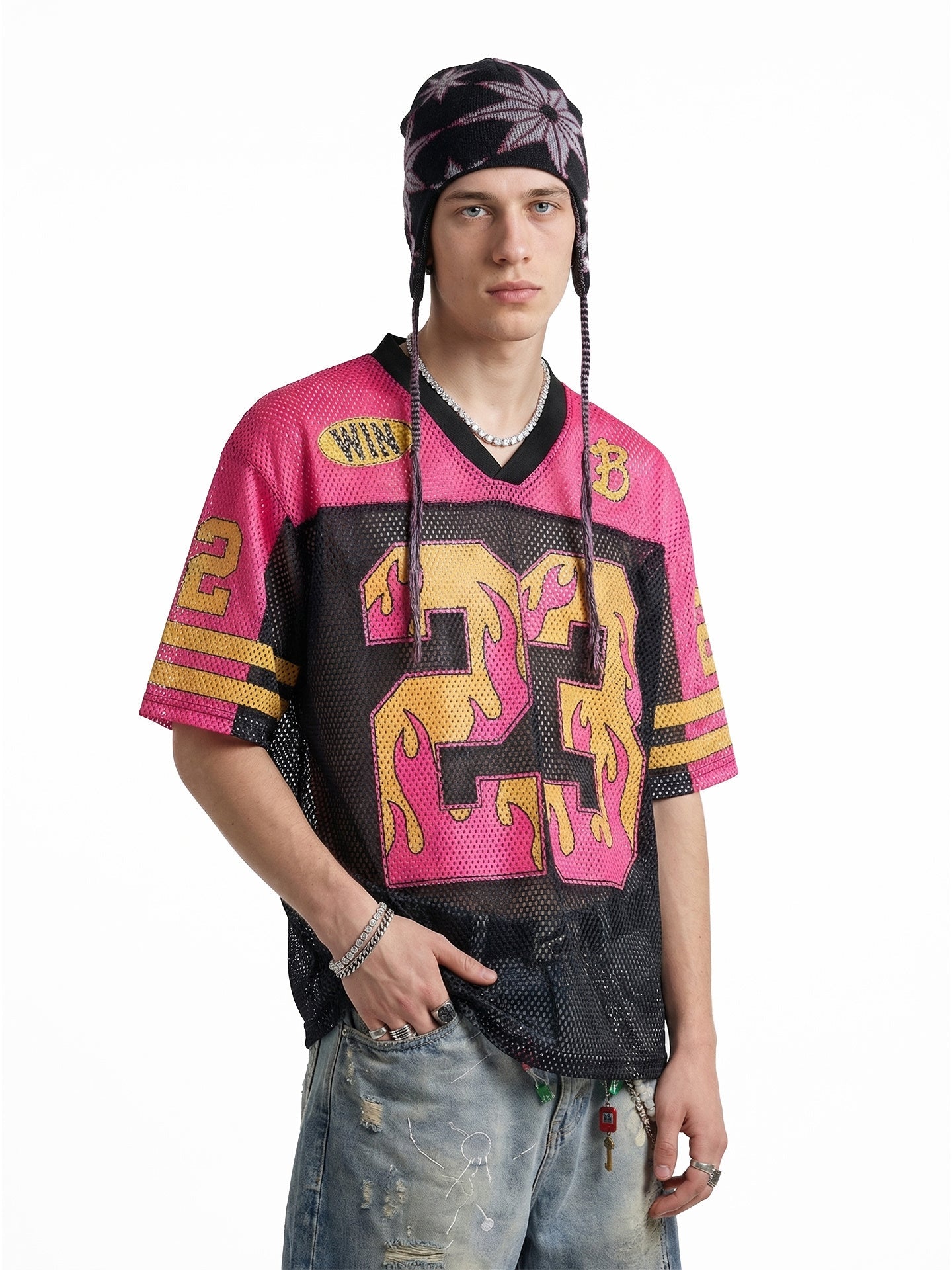 CapCabin “Flame 23” Mesh Jersey T-Shirt