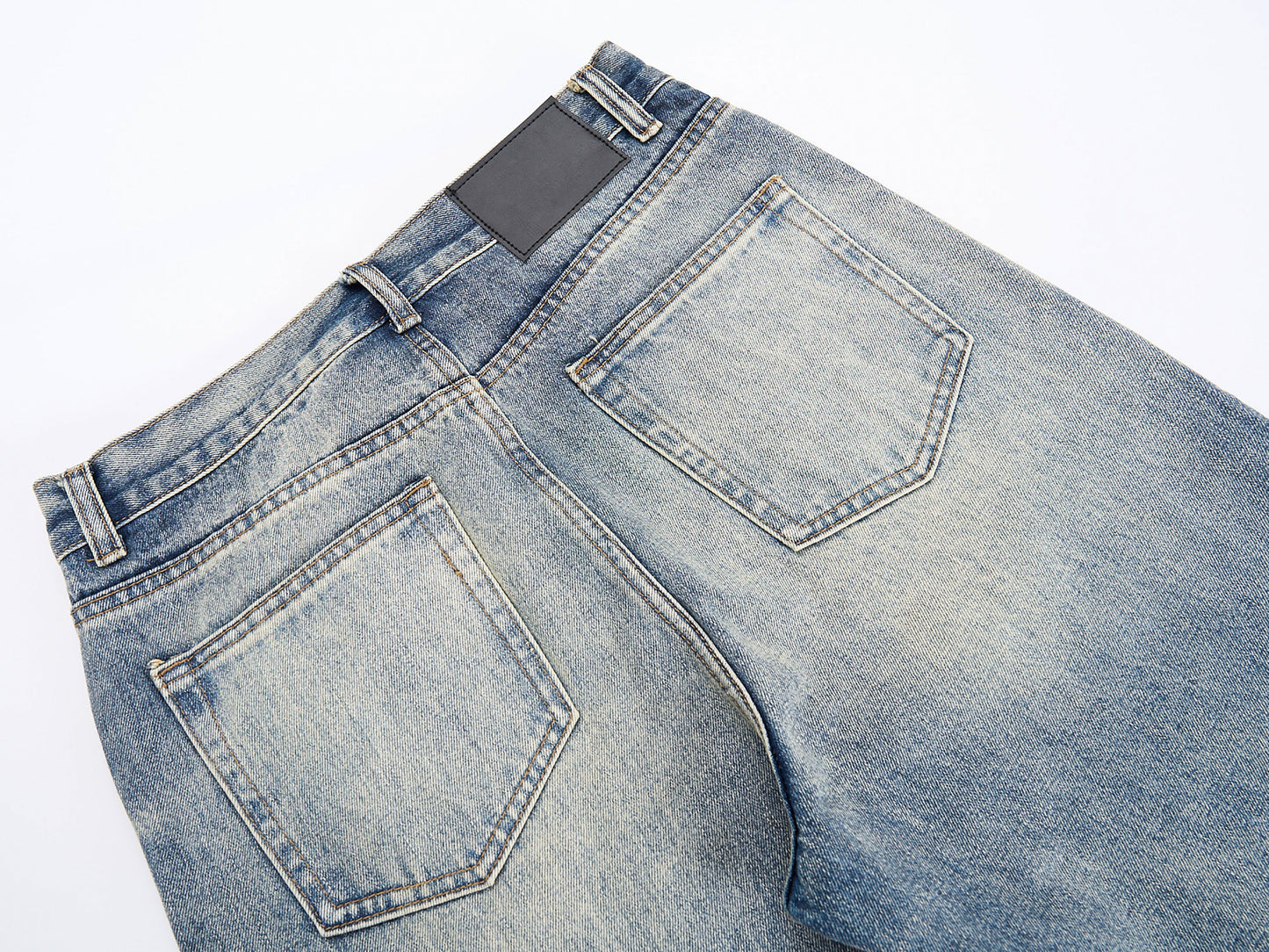 CapCabin Vintage Washed Wide-Leg Jeans