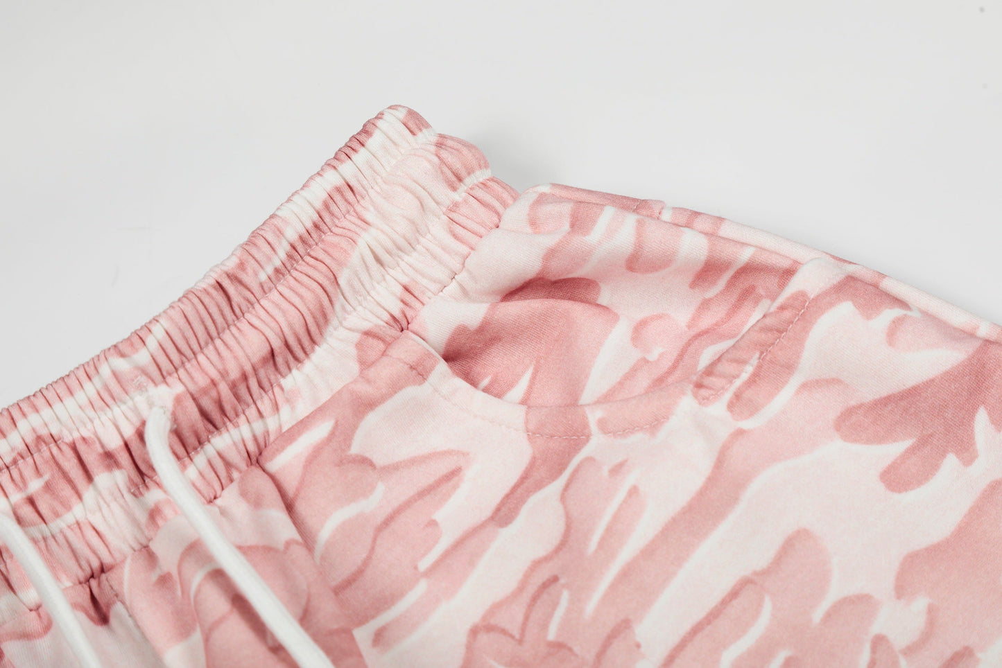 CapCabin Pink Camo Wide-Leg Sweatpants