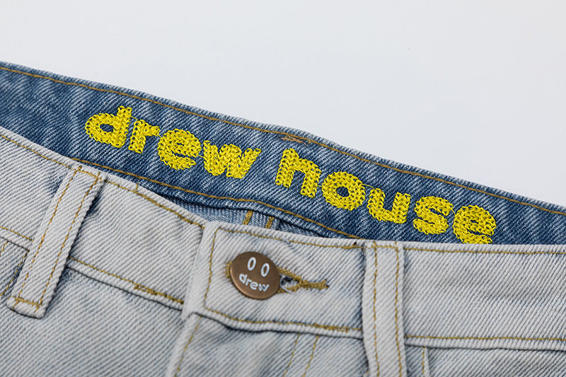 Drew House Distressed Smiley Jeans