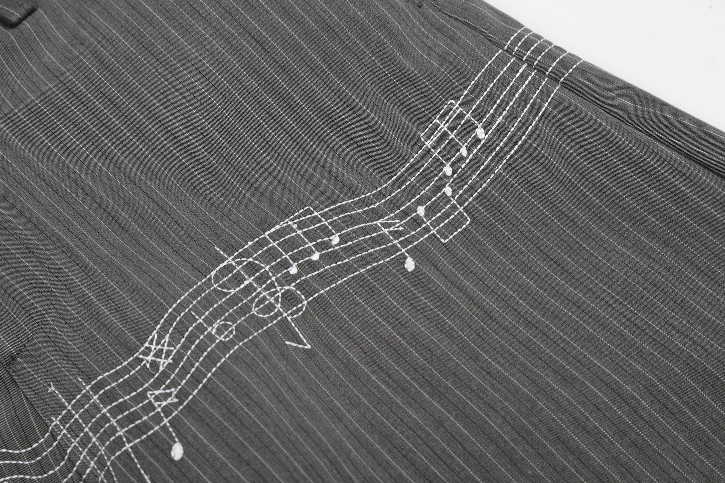 CapCabin “Pinstripe Symphony Wide-Leg Pants”