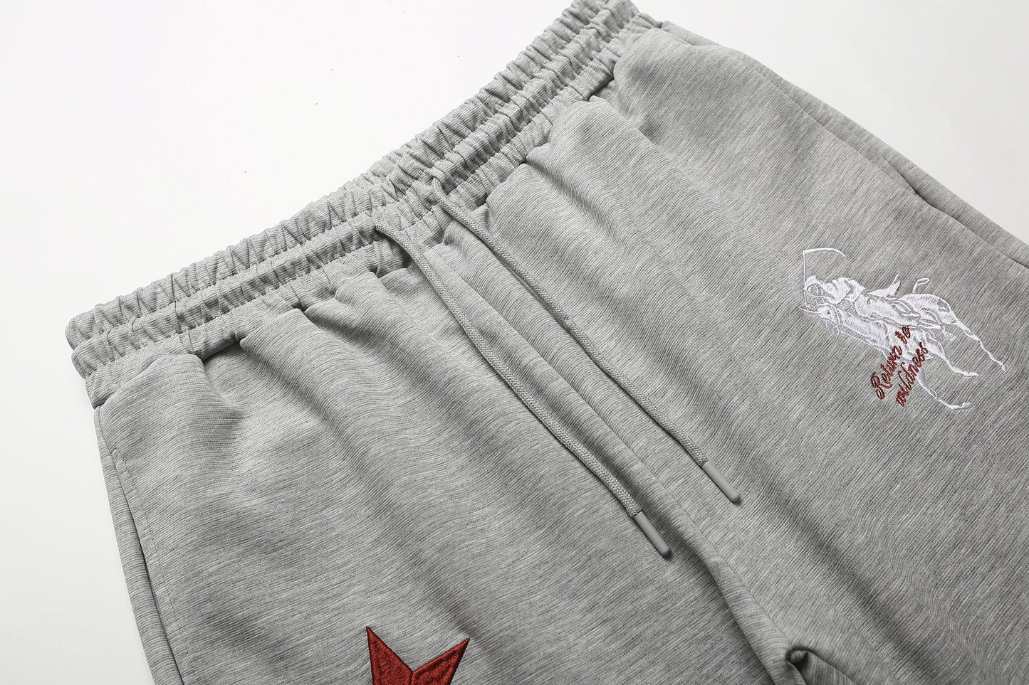CapCabin Star Embroidery Wide-Leg Sweatpants
