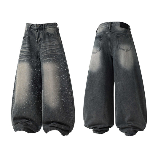 CapCabin Starfade Wide-Leg Denim Pants