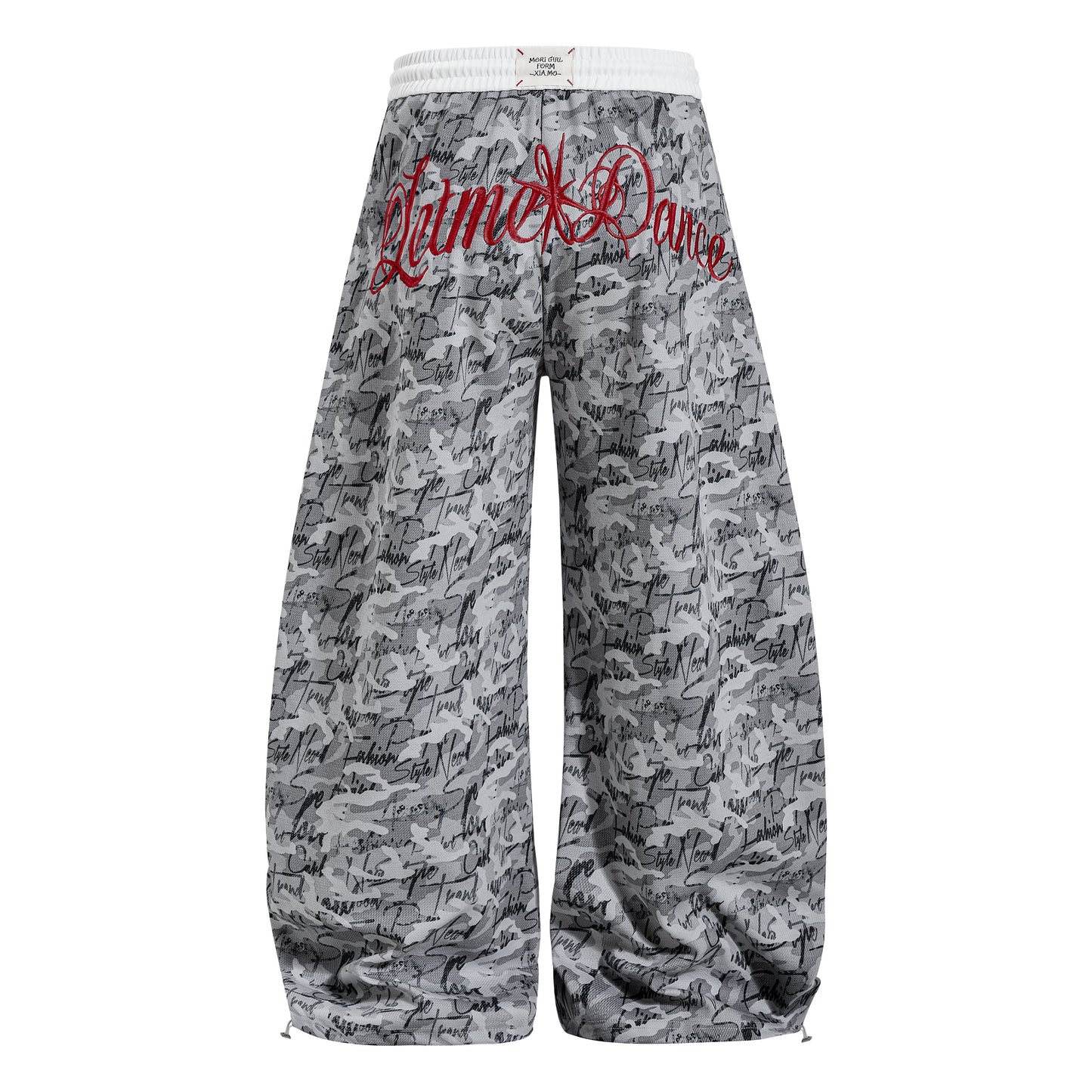CapCabin Camo Script Wide-Leg Pants