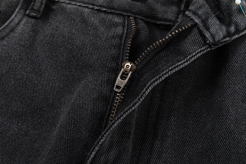 WELLDONE Distressed Straight-Leg Jeans