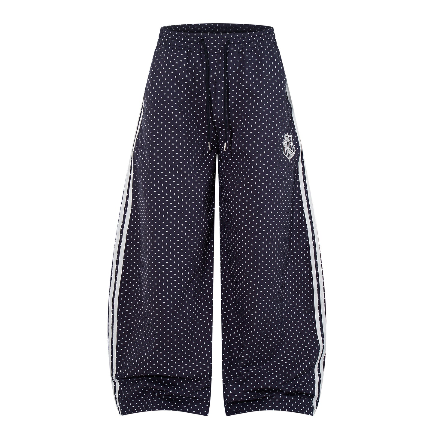 CapCabin “Polka Mesh Wide-Leg Pants”