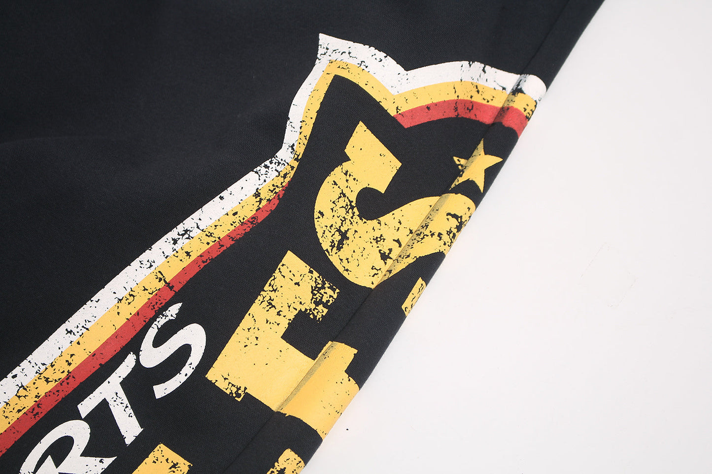 CapCabin Fleece-Lined Sports Letter Wide-Leg Sweatpants