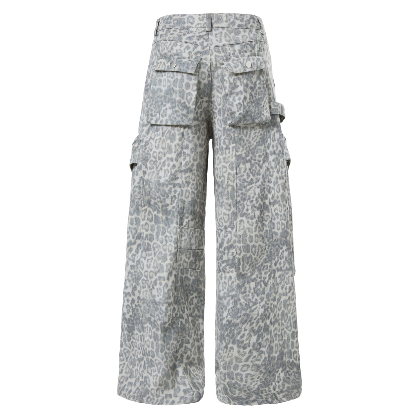 CapCabin Leopard Utility Wide-Leg Pants
