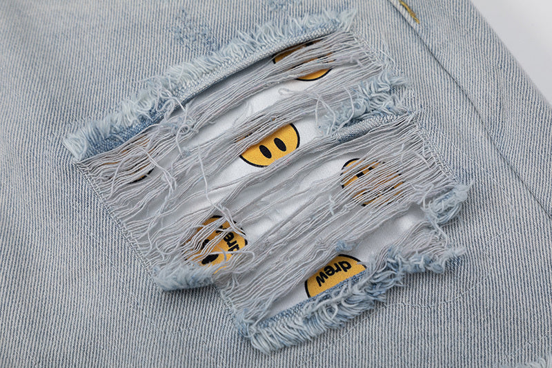 Drew House Distressed Smiley Jeans