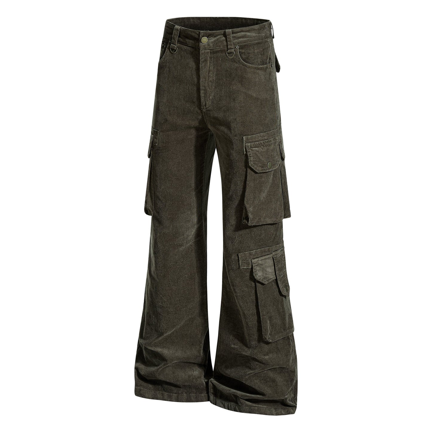 CapCabin Washed Utility Flared Pants