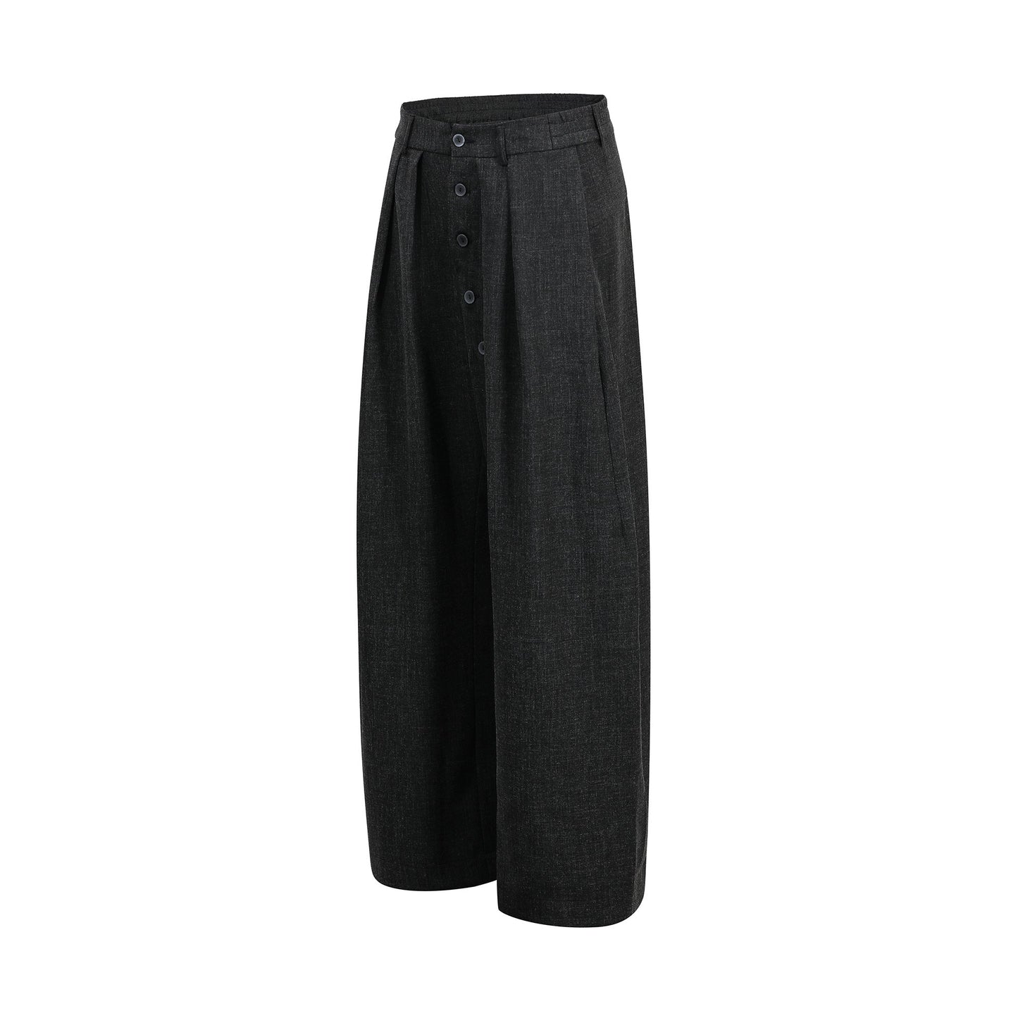 CapCabin “Minimal Pleated Wide-Leg Pants”
