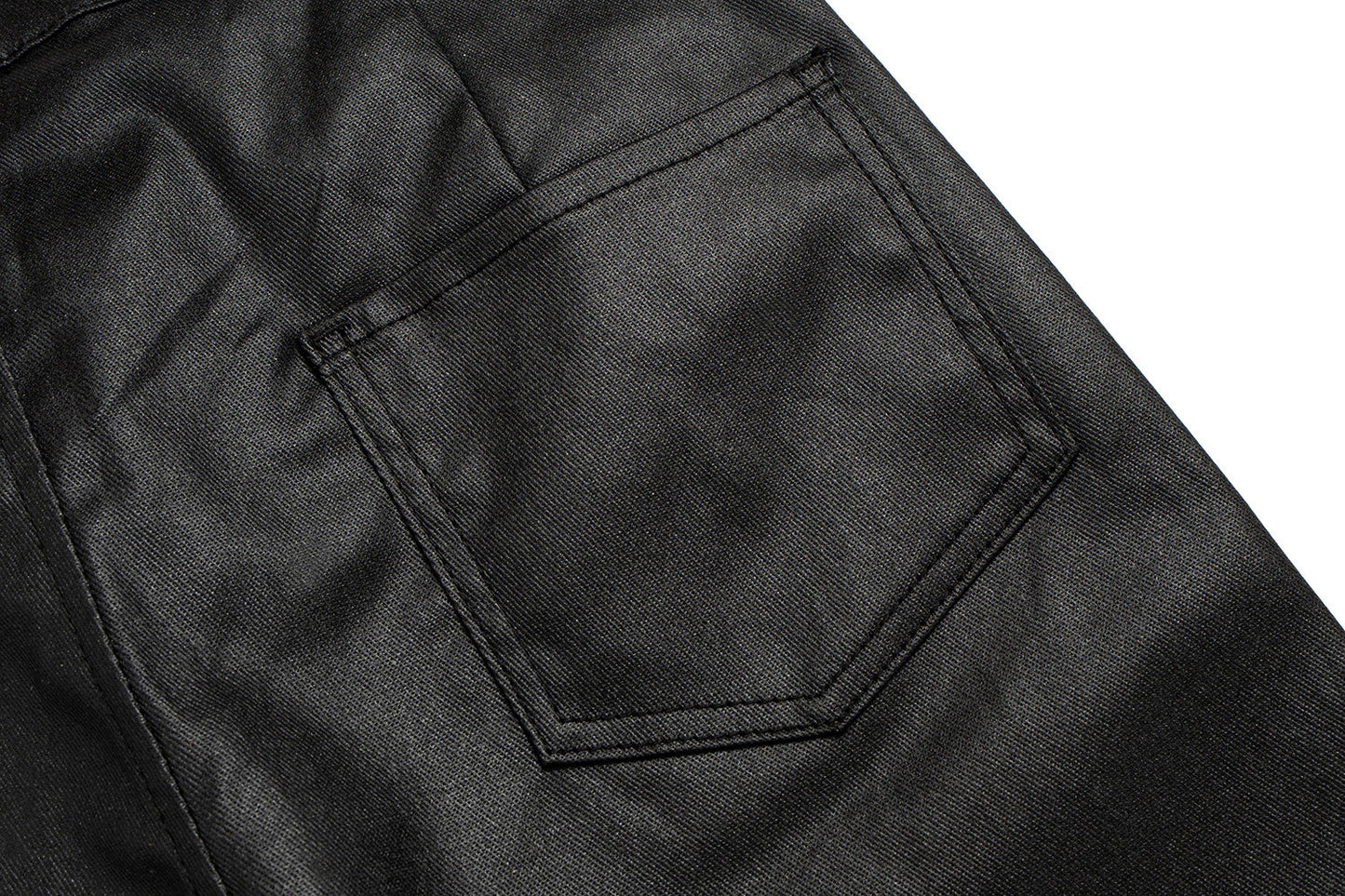 CapCabin Blade-Cut Zip Leather Pants