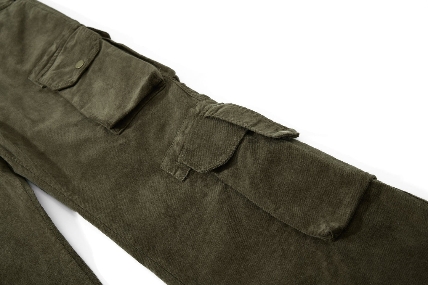 CapCabin Washed Utility Flared Pants