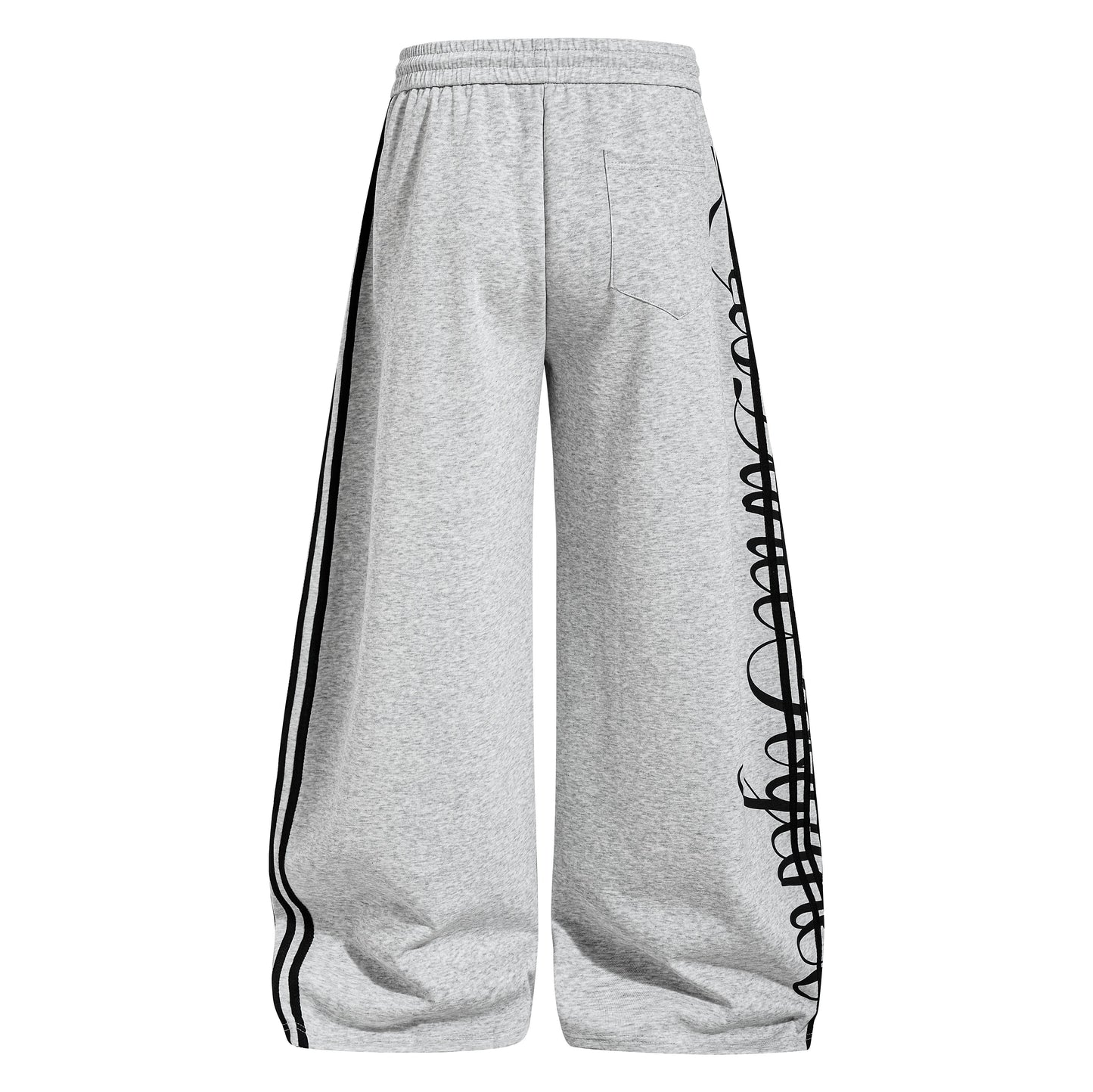 CapCabin Script Stripe Wide-Leg Sweatpants