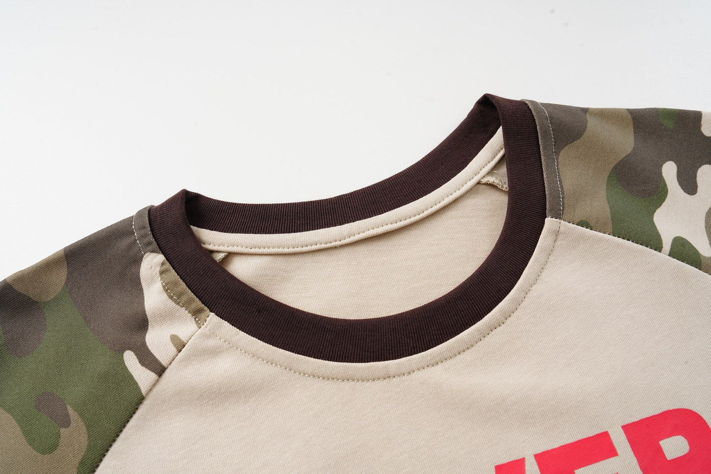 CapCabin “Never Lose Your Way” Camo Raglan T-Shirt