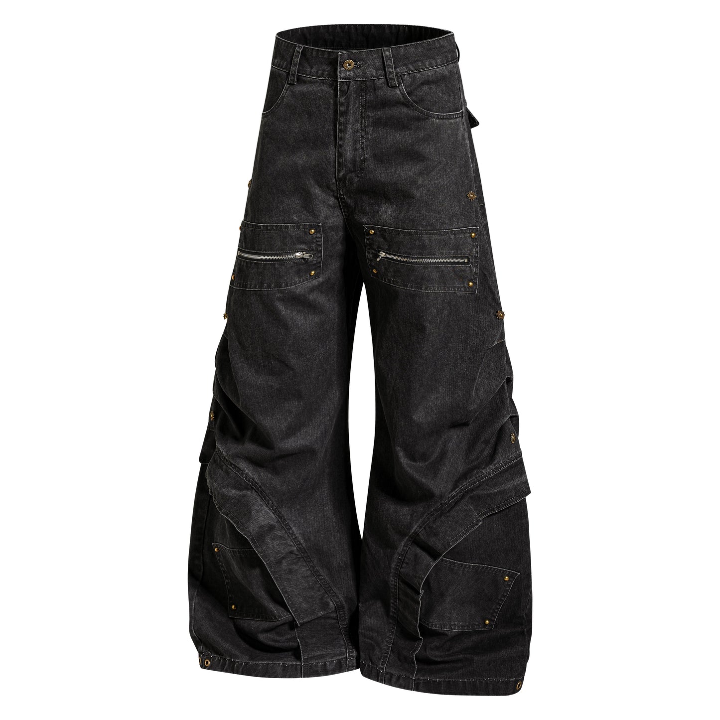 CapCabin Multi-Zip Panel Denim Pants