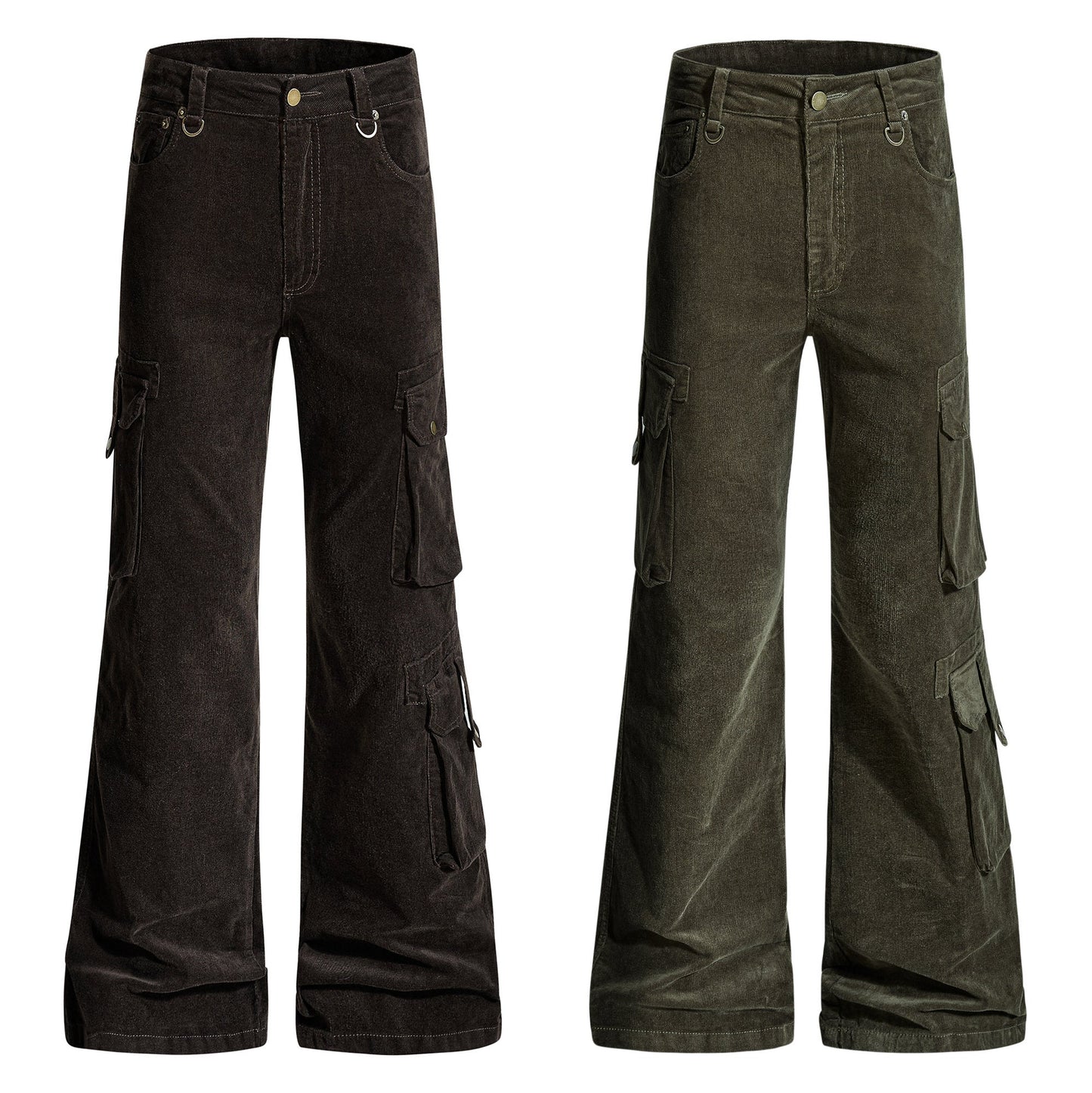 CapCabin Washed Utility Flared Pants