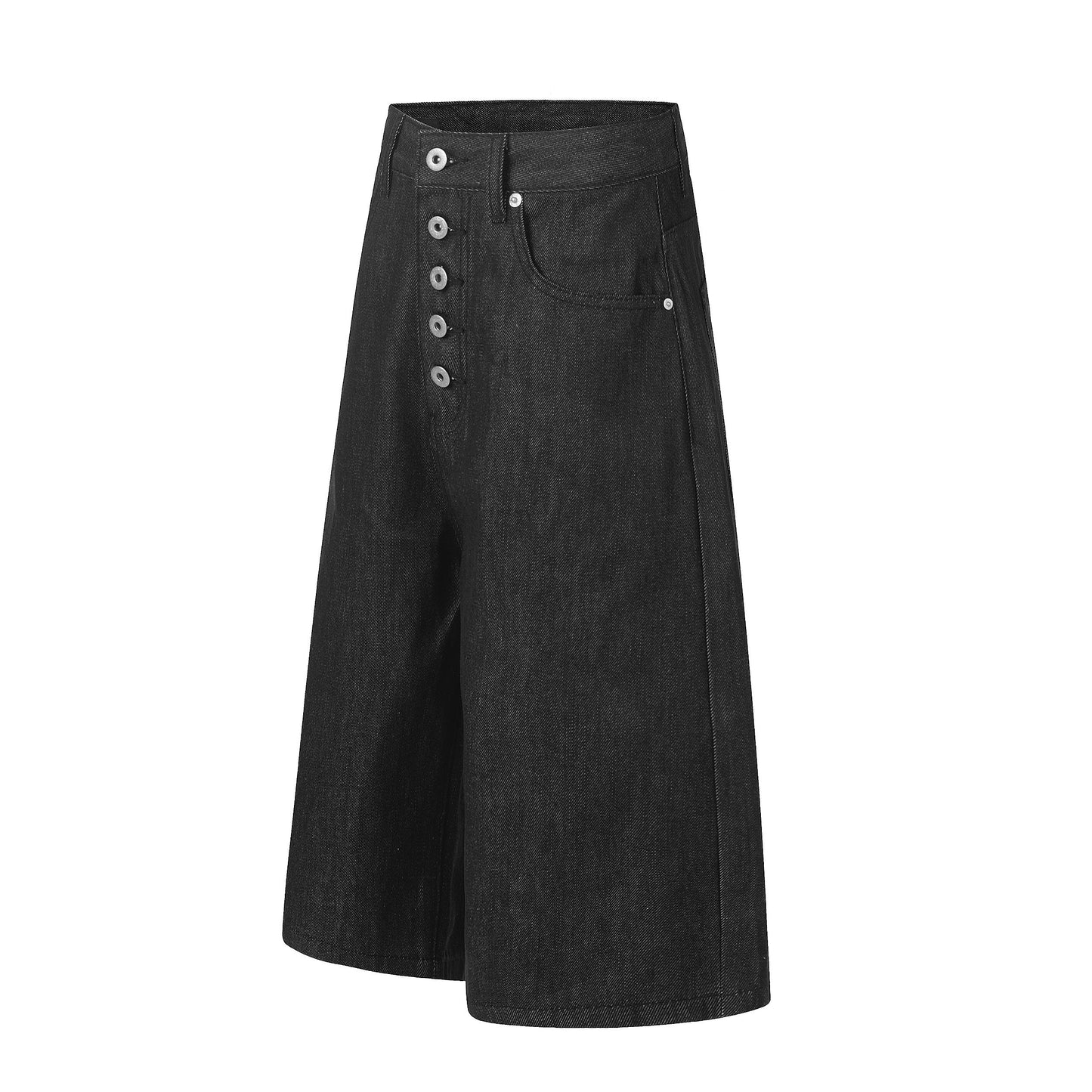 CapCabin “Raw Button Denim Jorts”