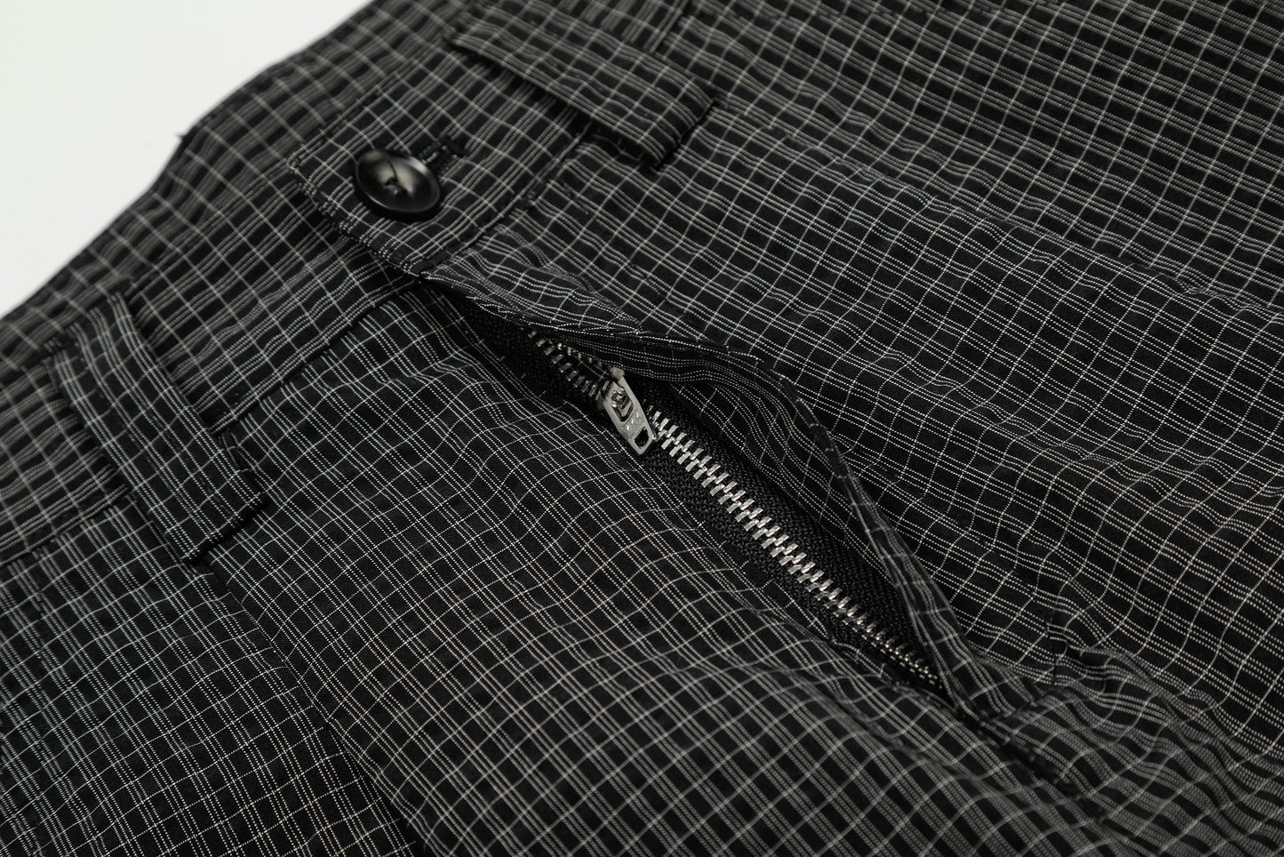 CapCabin Checked Curved-Leg Pants
