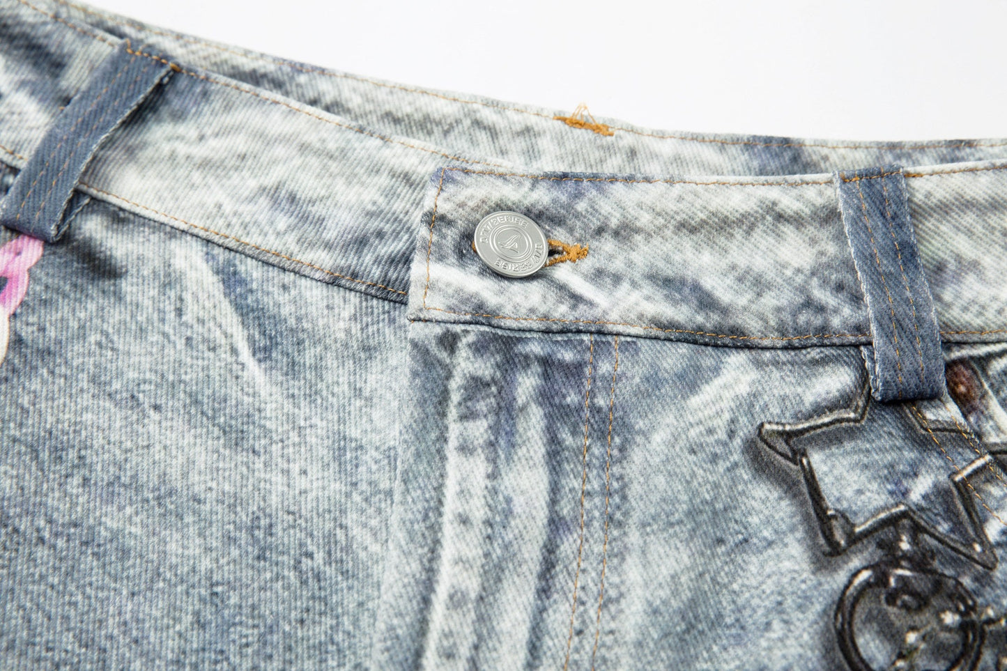 CapCabin “Vintage Charm Patch Denim Shorts