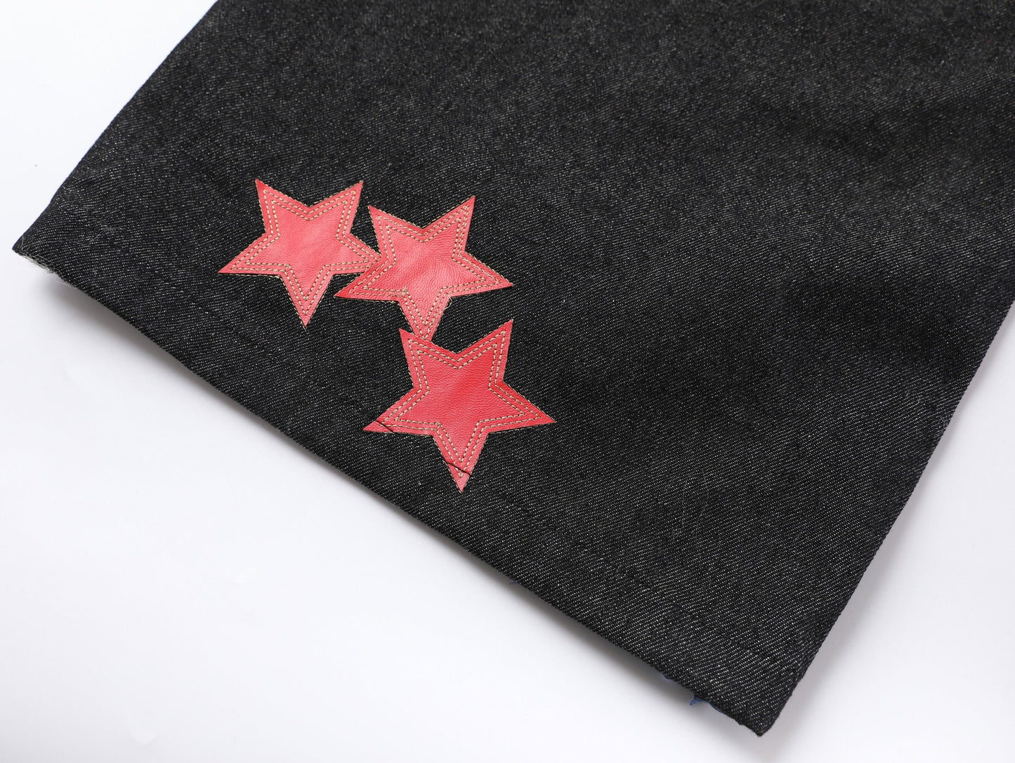 CapCabin Star-Graphic Wide-Leg Denim Pants