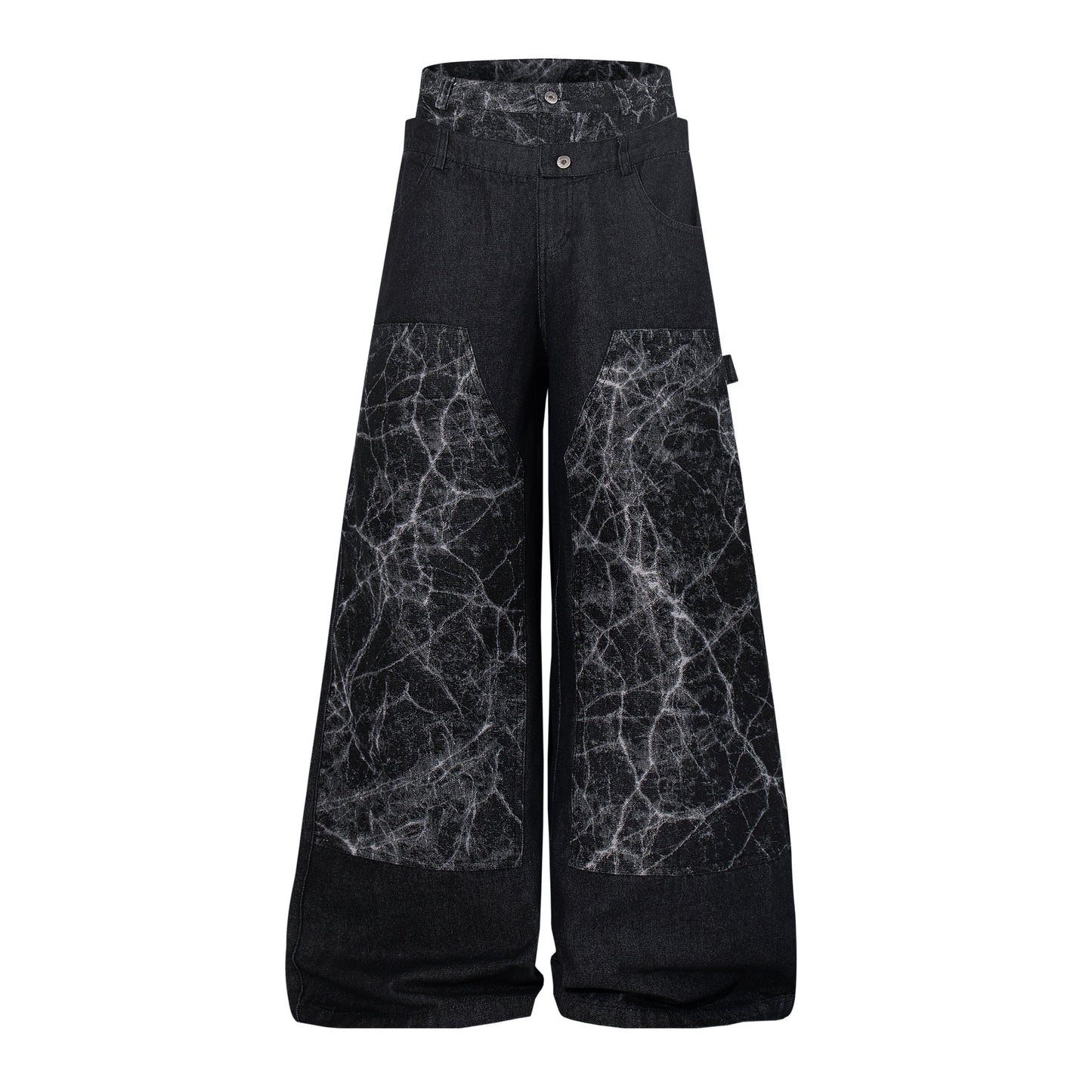 CapCabin Cracked Panel Wide-Leg Pants
