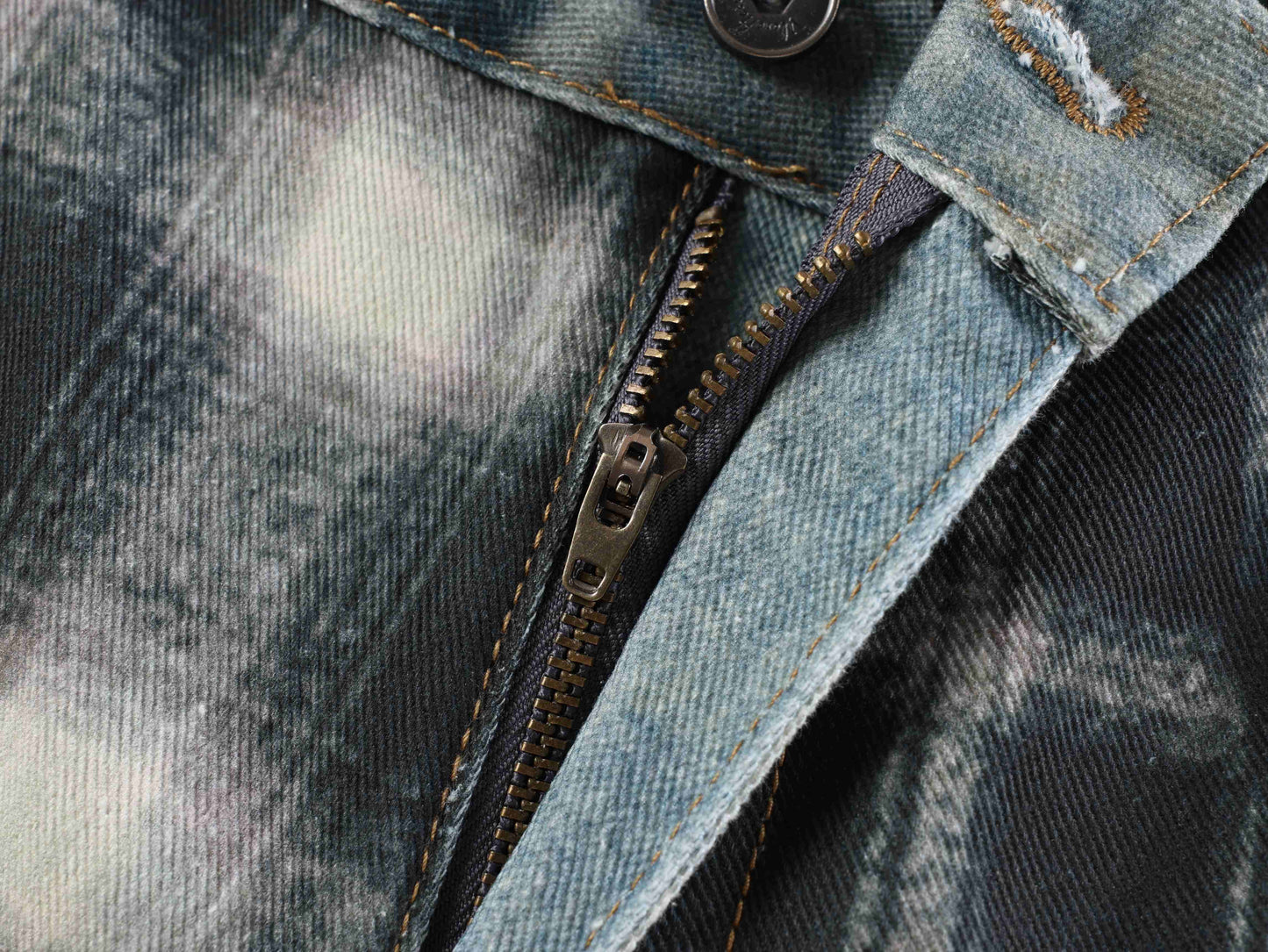 CapCabin “Layered Flannel Patchwork Balloon Jeans”