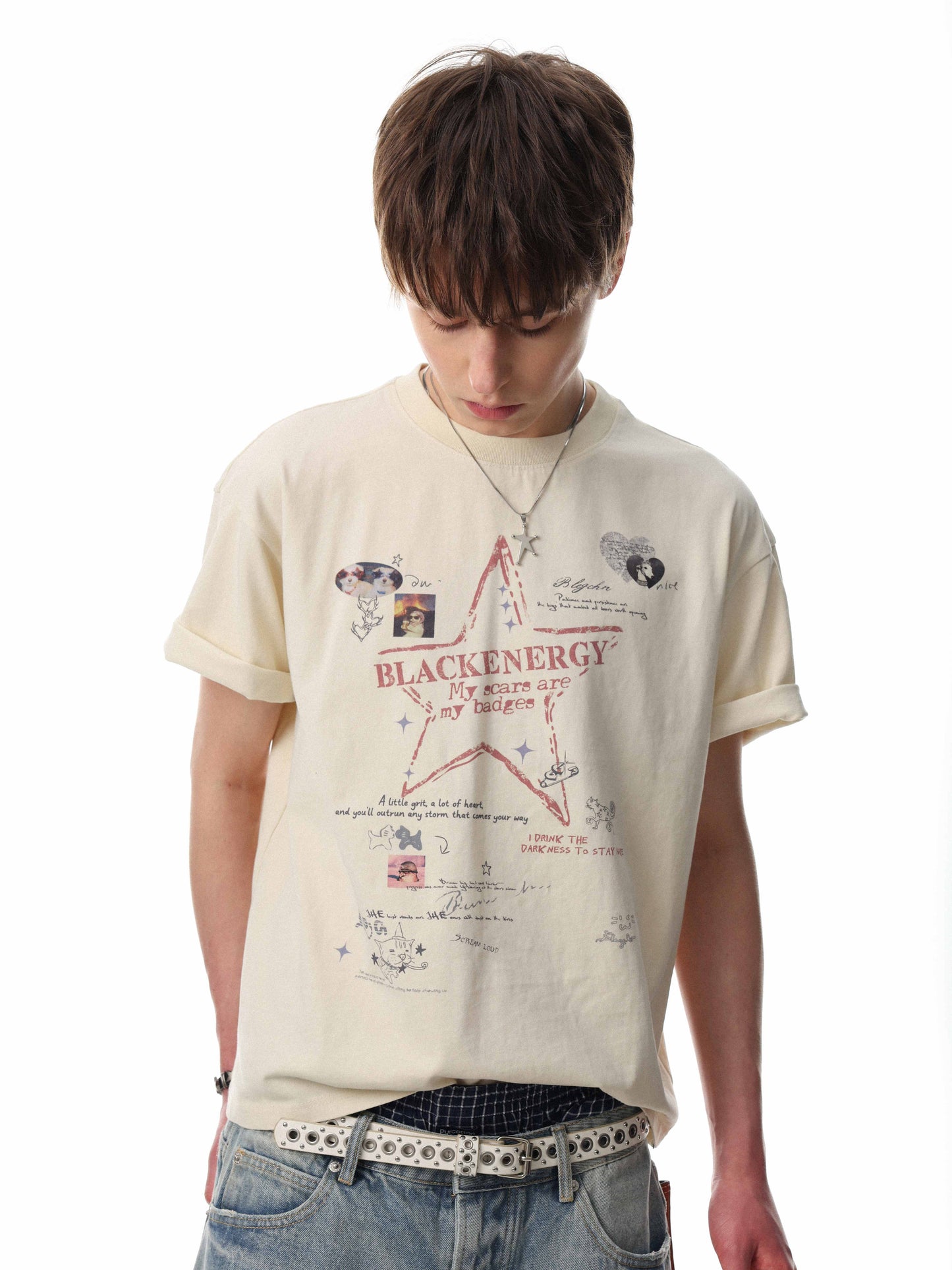 CapCabin “Star Script Graphic Tee”