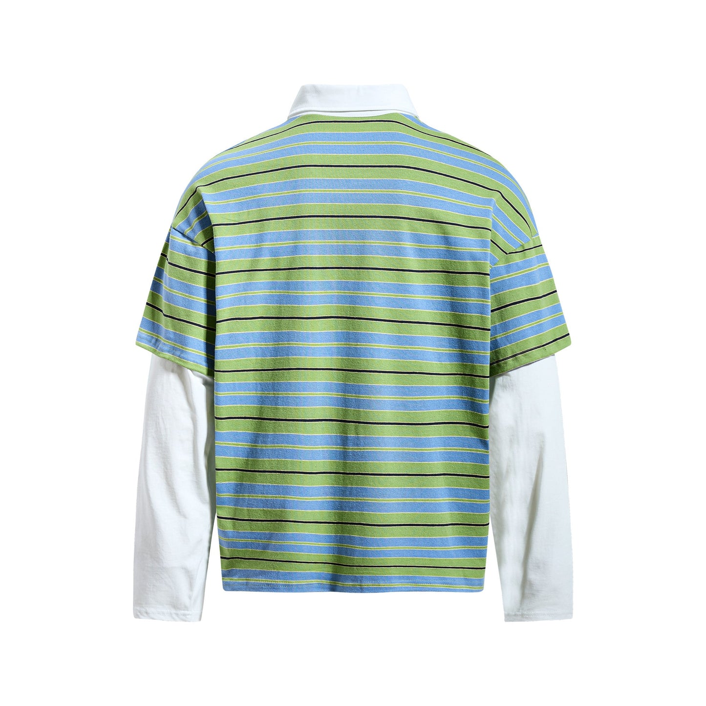 CapCabin Striped Graphic Layered Polo