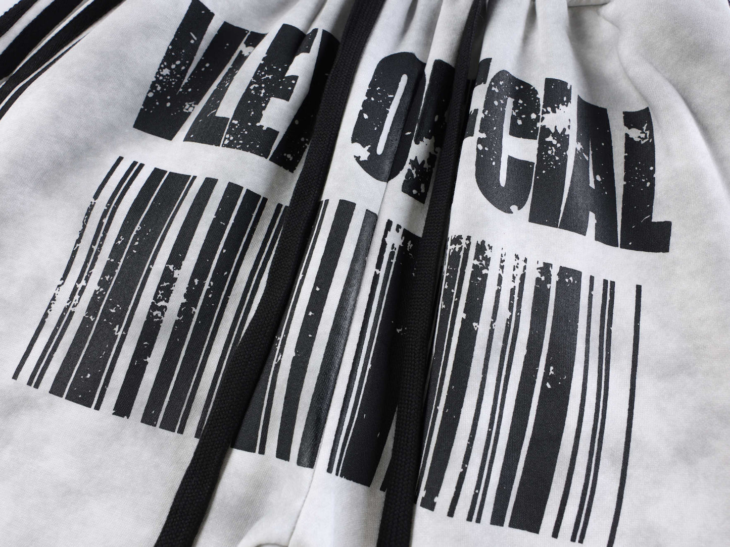 CapCabin Barcode Graphic Wide-Leg Pants