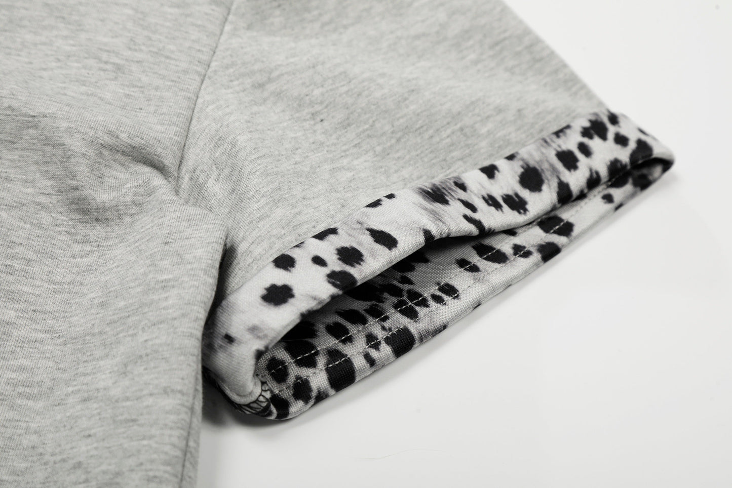 CapCabin “Leopard Trim Zip Polo”