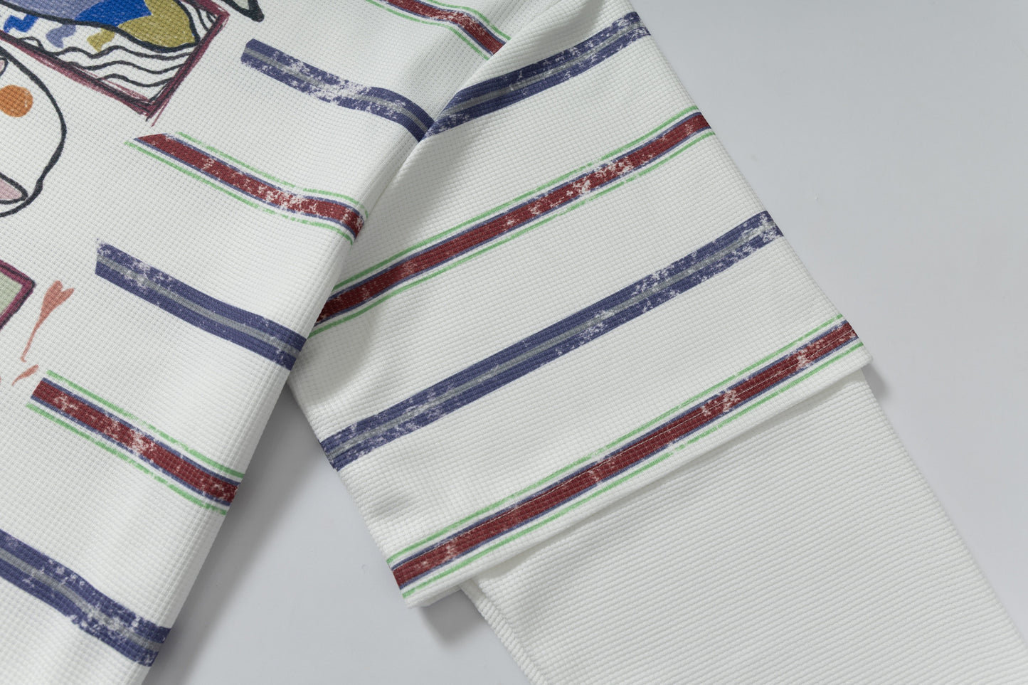 CapCabin Abstract Stripe Long-Sleeve Polo Shirt