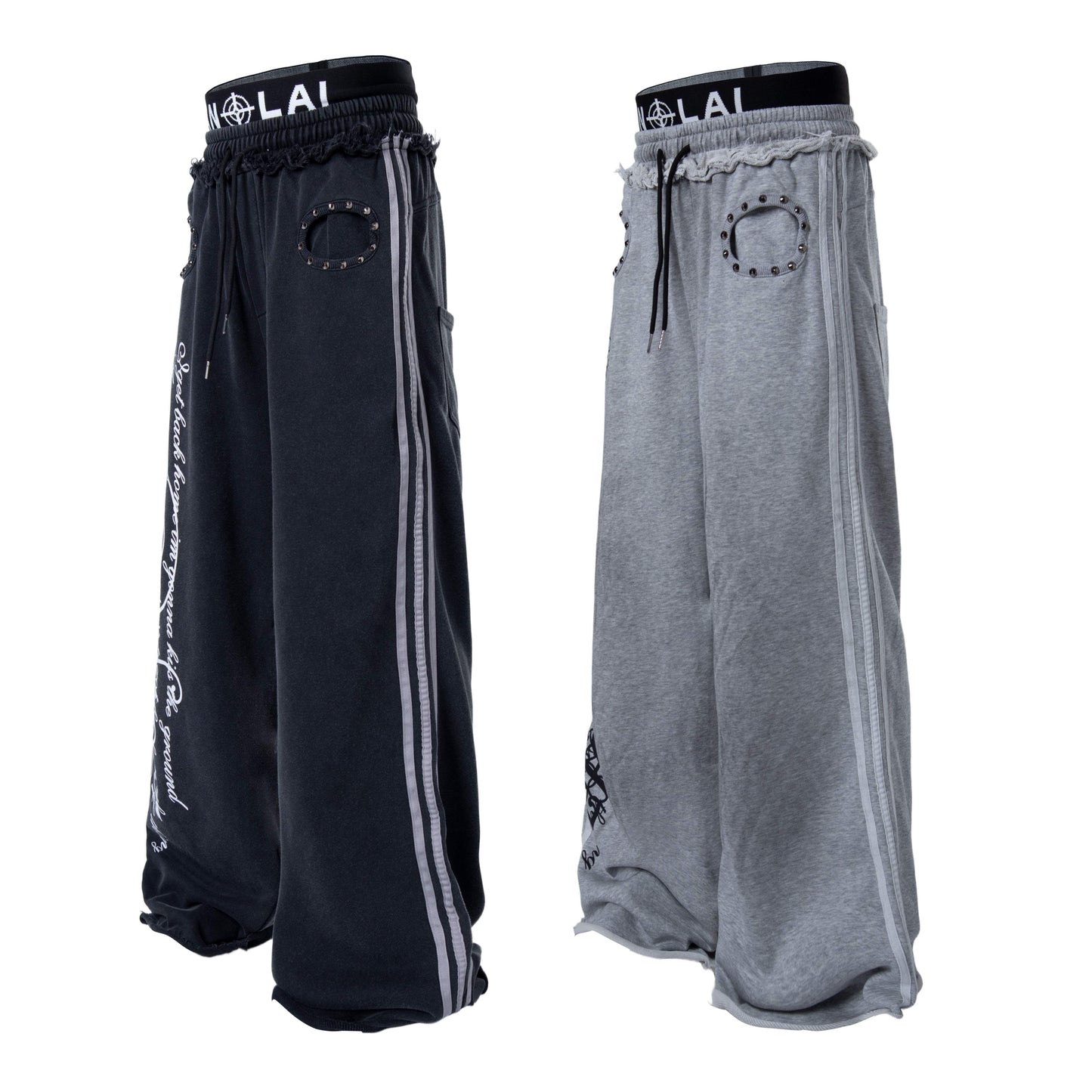 CapCabin Script Graffiti Wide-Leg Sweatpants