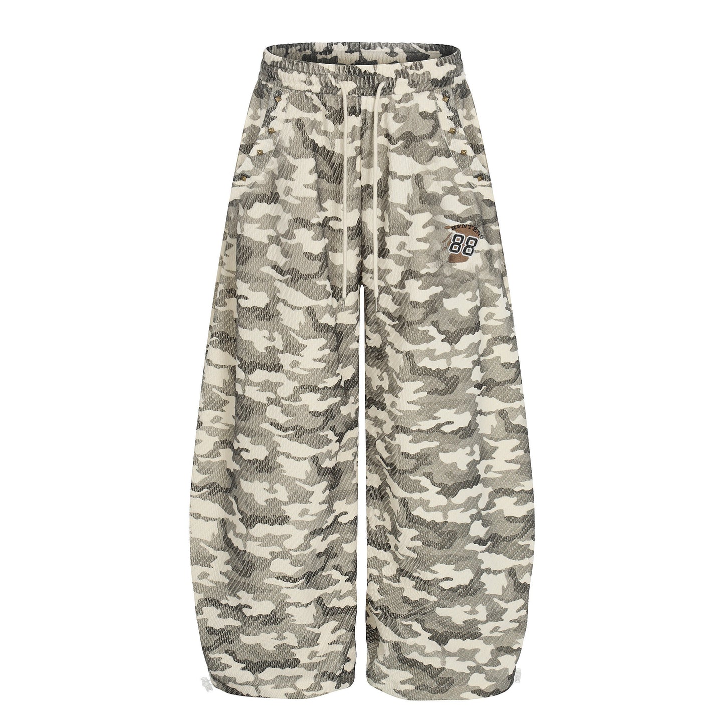 CapCabin Vintage Camo Wide-Leg Sweatpants