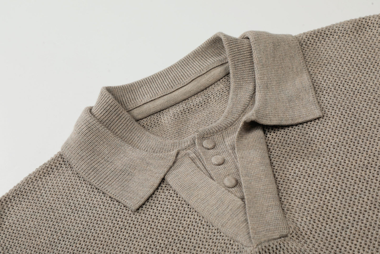 CapCabin “Open Knit Polo Tee”