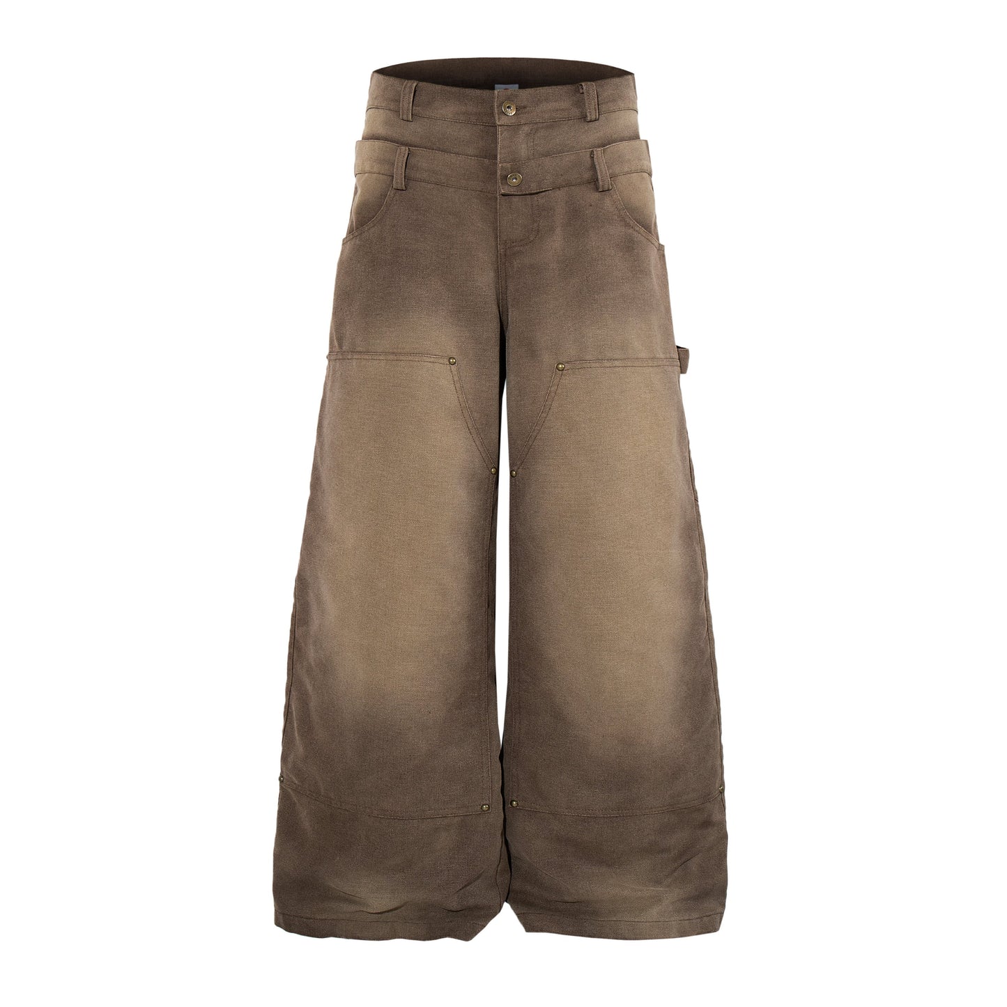 CapCabin Vintage Utility Wide-Leg Pants