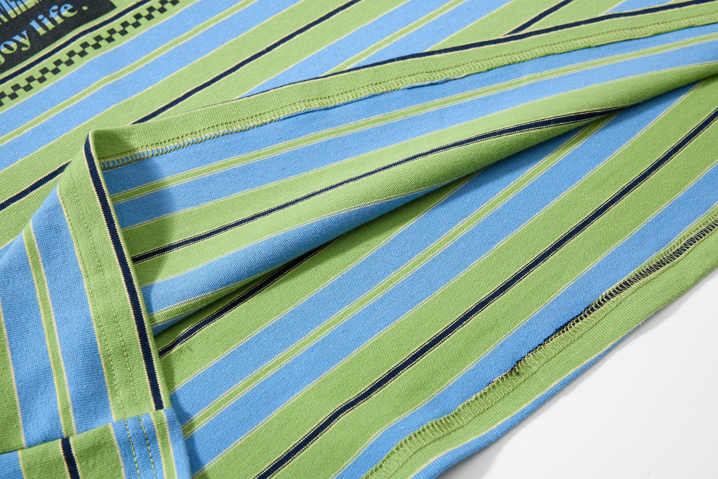 CapCabin Striped Graphic Layered Polo