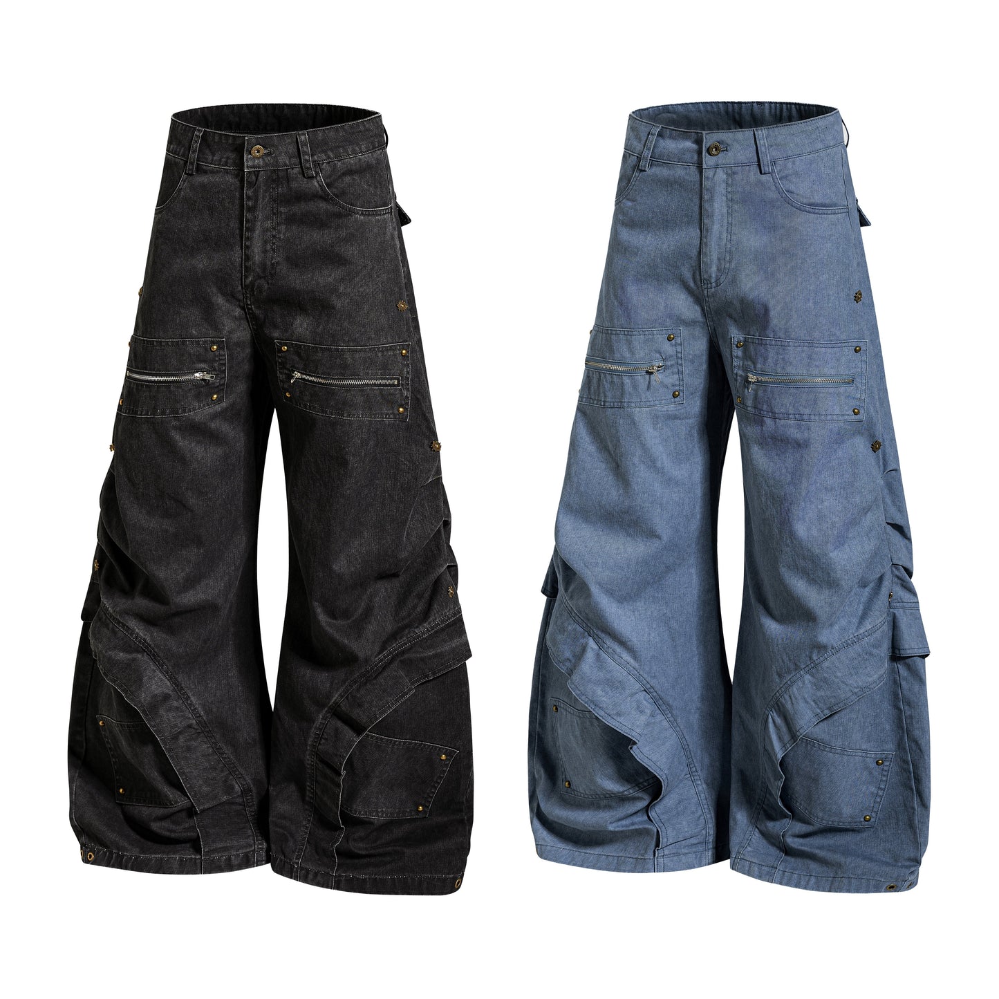 CapCabin Multi-Zip Panel Denim Pants