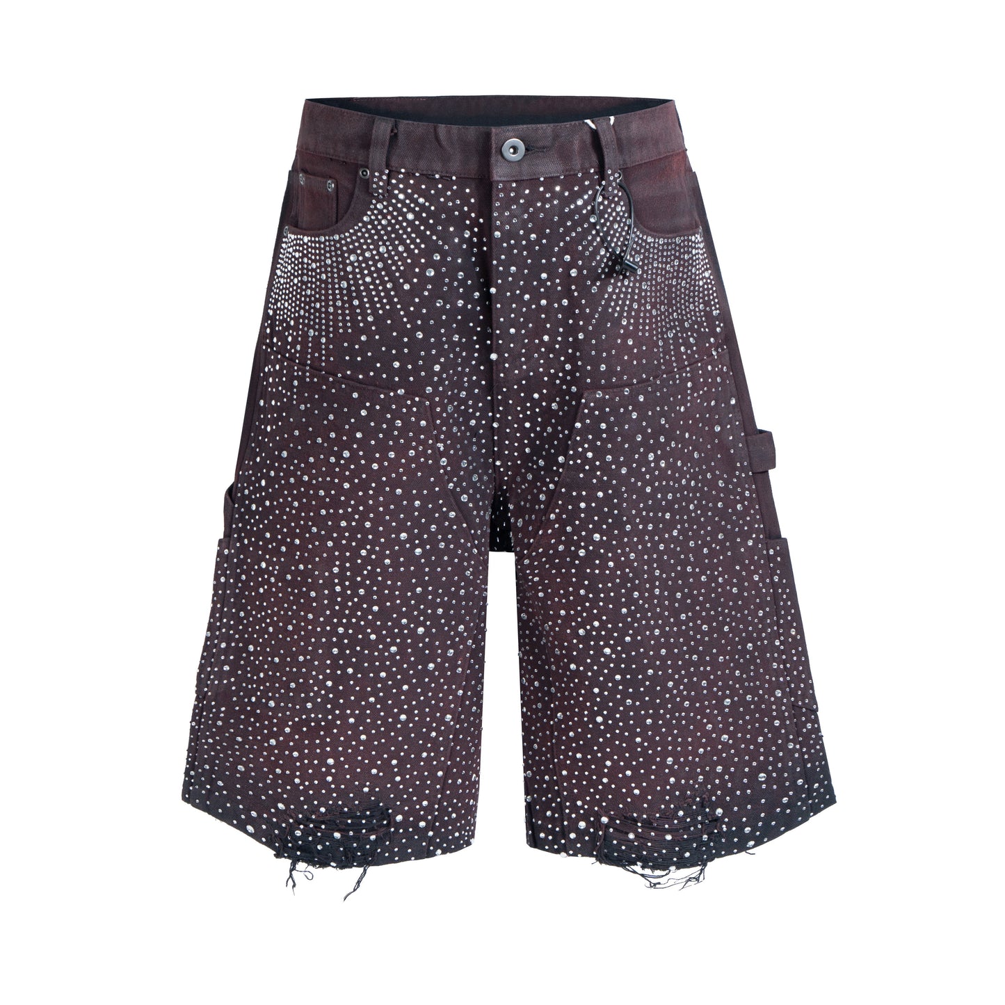 CapCabin Studded Denim Shorts