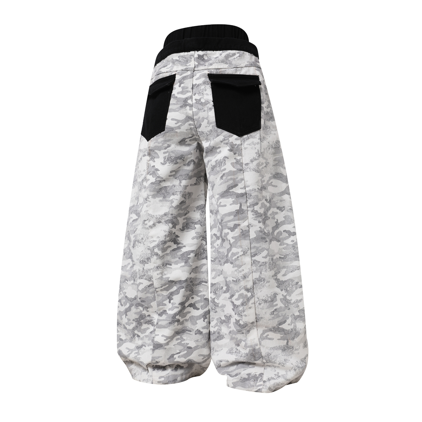 CapCabin Camo Patchwork Cargo Curved Pants