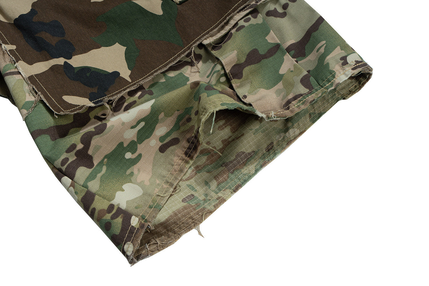 CapCabin Tactical Patchwork Camo Shorts
