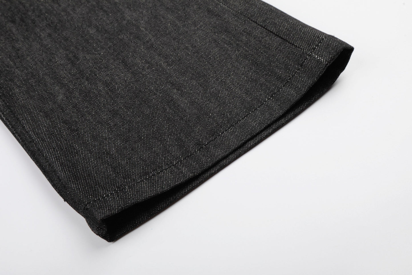 CapCabin “Black Raw Button Denim Jeans”