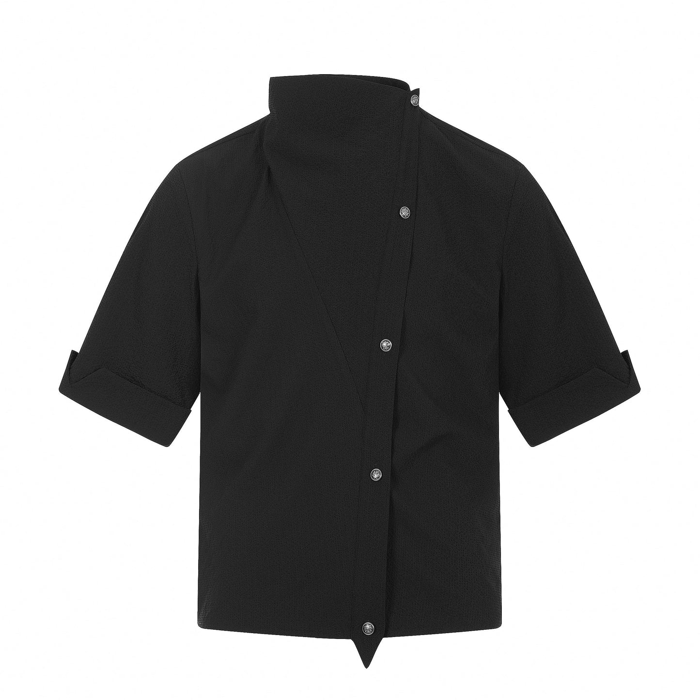 CapCabin “Asymmetrical Stand-Collar Shirt”