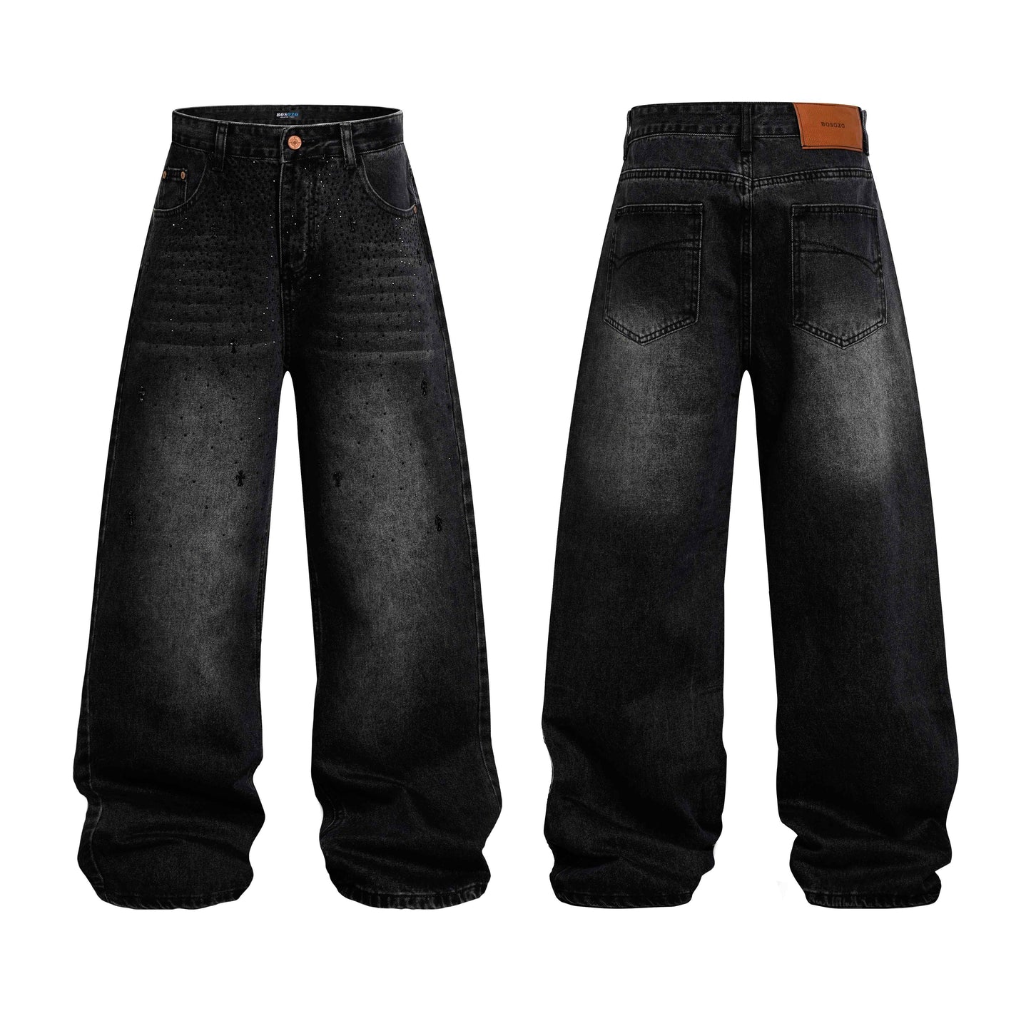 CapCabin “Stardust Washed Wide-Leg Jeans”