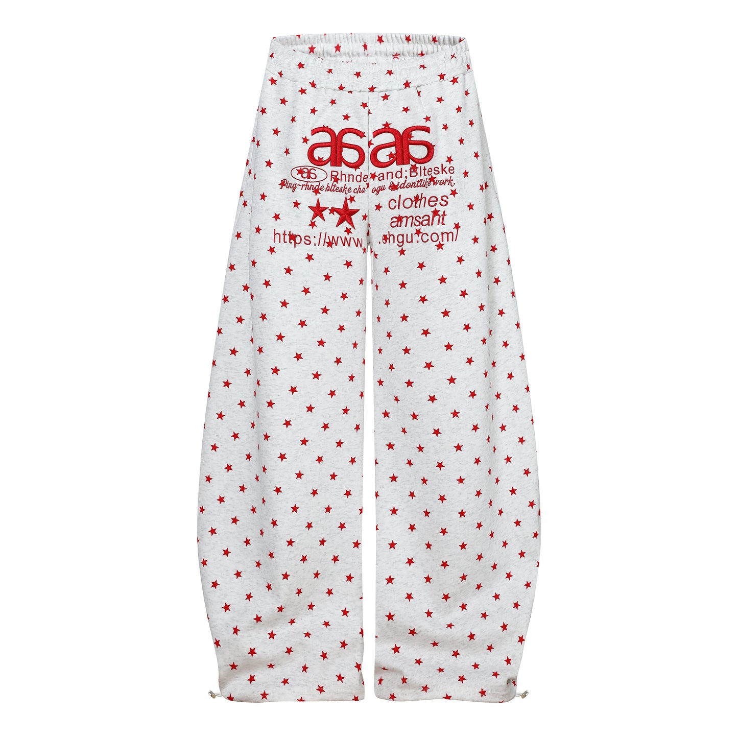 CapCabin Star Print Wide-Leg Pants