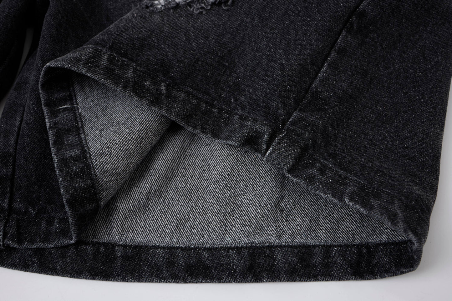 CapCabin Distressed Layered Waist Denim Shorts